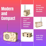 STEM Wooden Radio Kit for Kids Age 8-12 – DIY Science Experiment, Wood Building Project, Perfect Educational Gift for Boys & Girls 8 9 10 11 12 Years Old ZOVRION