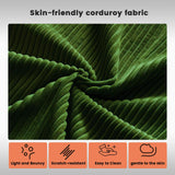 GEARIVY Folding Sofa Bed Convertable Corduroy Couch King Size Floor Sleeper 4-in-1 DIY Combination Modular Sofa Fold Out Futon Lounge Comfy Foldable Lazy cama for Living Room (Green, 80.15") GEARIVY