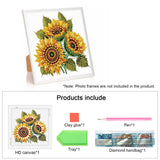 MVVMTOP Diamond Painting Art Kit, DIY Sunflower 5D Special Shape Crystal Diamond Partial Diamond Painting Mosaic Making Craft, Suitable for Home Wall Decor Art Holiday Gift MVVMTOP