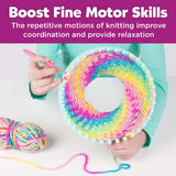 Creativity for Kids Quick Knit Loom Kit - Knitting Kit for Kids, Make Your Own Pom Pom Hat and Accessories, Knitting Loom Crafts for Kids Creativity for Kids