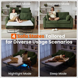 CHIC HOUSE Pull Out Sofa Bed, Full Size Sleeper Sofa, 2-in-1 Convertible Corduroy Couch with USB Charging, Memory Form Couch for Living Room, Apartment and Small Space CHIC HOUSE