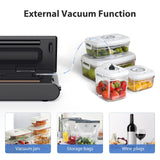 KOIOS Vacuum Sealer Machine, Automatic Food Sealer with Cutter, Dry & Moist Modes, Compact Design Powerful Suction Air Sealing System with 10 Sealing Bags & Air Suction Hose KOIOS