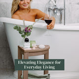 ROHKEX Corner Shower Stool HIPS - Waterproof Shower Bench for Shaving Legs - Easily Assembled Shower Organizer - Shower Seat for Inside Shower (Brown) ROHKEX