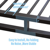 Bilily 10 Inch King Bed Frame with Steel Slat Support, Low Profile King Metal Platform Bed Frame Support Mattress Foundation, No Box Spring Needed/Easy Assembly/Noise Free Bilily