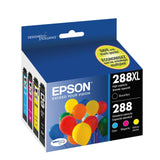 EPSON 288 DURABrite Ultra Ink High Capacity Black & Standard Color Cartridge Combo Pack (T288XL-BCS) Works with Expression XP-330, XP-430, XP-434, XP-340, XP-440, XP-446 Epson