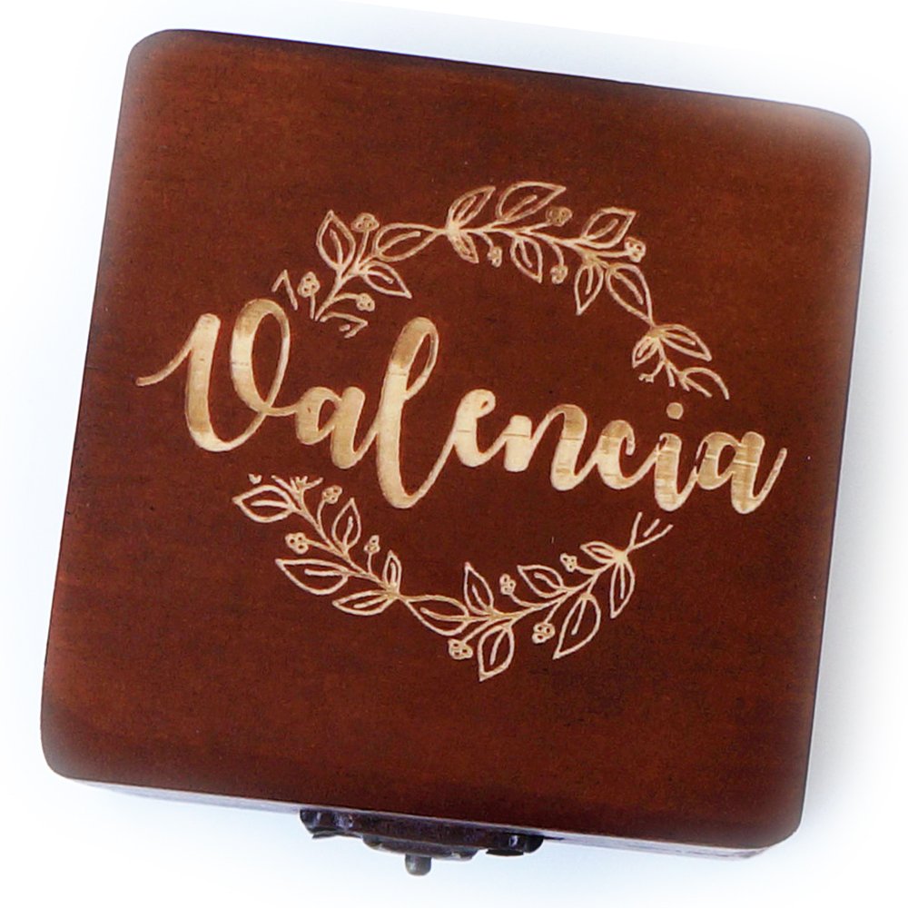 Awerise Personalized Brown Wooden Bridesmaid Box, Jewelry Box, Wedding Gift, Bridesmaid Gift, Wedding Favors Awerise