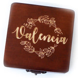 Awerise Personalized Brown Wooden Bridesmaid Box, Jewelry Box, Wedding Gift, Bridesmaid Gift, Wedding Favors Awerise