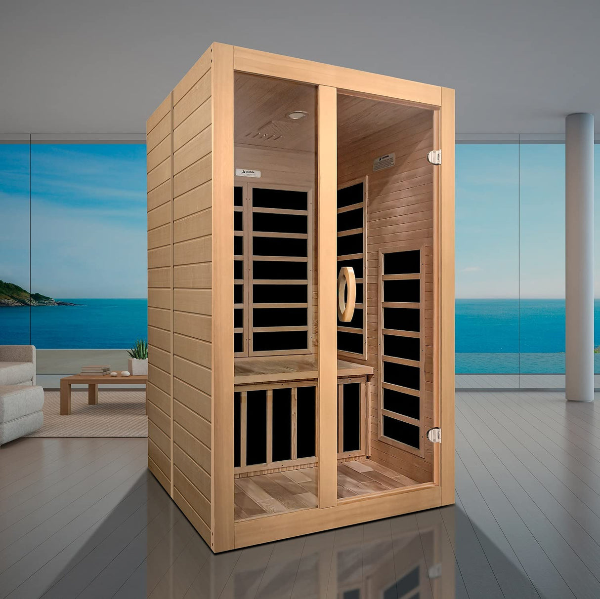 Maxxus Saunas Maxxus Santiago 2-Person Low EMF (Under 8MG) FAR Infrared Sauna, Curb Side Delivery Maxxus Saunas