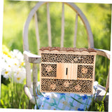 OFFSCH Creative House Mason House Garden Decoration Critter Cages Mason Bees House Hanging Hotels Hotel Garden Habitat House Hotel Beehive Decor Room Wooden House Solid Wood OFFSCH