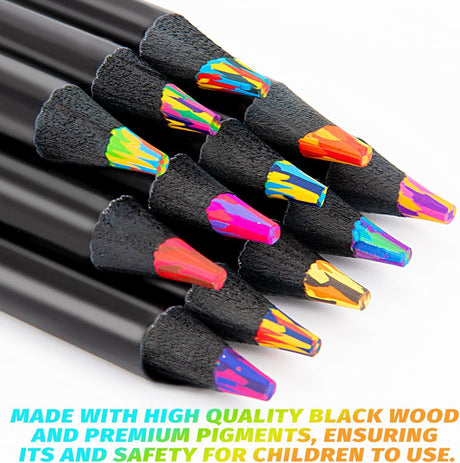 Yangmei 12 Colors Rainbow Pencils, Easter Basket Stuffers for Teens, Gifts for Teens Girl Stuff, Art Supplies for Kids 9-12, Gifts for 5-12 Year Old Girl, Arts and Crafts for Kids Ages 8-12 Yangmei