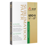A-SUB Sublimation Paper 120G 11x17 Inch 110 Sheets for Sublimation Blanks Compatible with Sublimation Ink and Sublimation Printers A-SUB