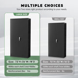 Greenvelly Metal Storage Cabinet with Lock,71" Metal Garage Cabinet with 2 Doors and 4 Adjustable Shelves,Lockable Storage Organization, Steel Tool Cabinets for Office,Home,Garage,Gym,School (Black) Greenvelly