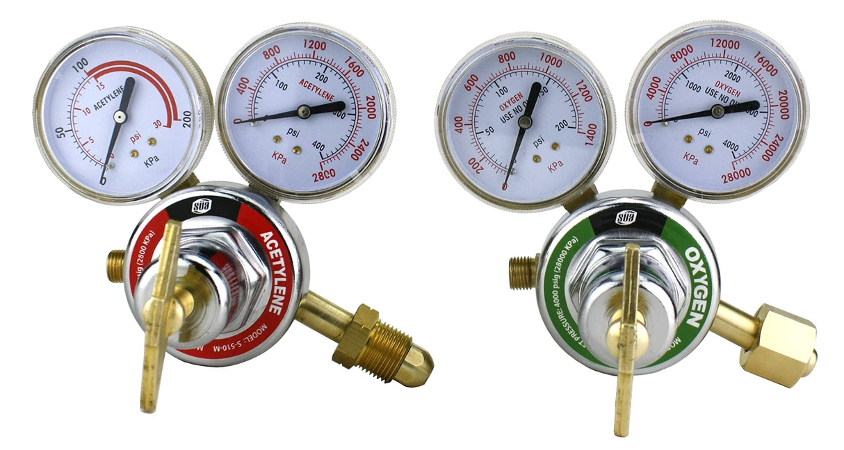 SÜA Oxygen and Acetylene Gas Cutting, Welding and Heating Set - Medium Duty Torch - Plastic Box - Model: Wyvern V SÜA