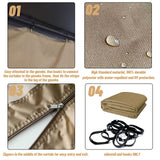 Tanxianzhe Gazebo Replacement Privacy Curtain with Zipper Outdoor Universal Privacy Panel Sidewall for 10' x 12' Gazebo (Brown) Tanxianzhe