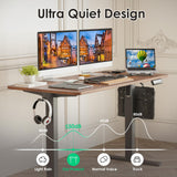STARY Electric Standing Desk Adjustable Height Sit Stand Home Office Desk with Splice Board STARY