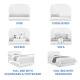 Delta Children Campbell 6-in-1 Convertible Crib - Greenguard Gold Certified, Bianca White Delta Children