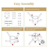 Tree Nest Christmas Tree Stand Base Xmas Modern Tree Metal Holder Stand for 10ft Real Tree Xmas Tree Decoration（Family,White） Tree Nest