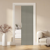 AJAZZ 100% Blackout Magnetic Door Curtain - Pleated Folding Accordion Closet Door Curtain - Invisible, Applicable for Bedroom & Living Room Doorway (Grey, 42" W x 78" L, 1 Panel) AJAZZ