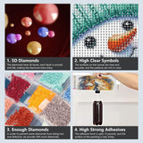SJUTOUCI Snowman Diamond Art Kits for Adults, Diamond Painting Kits for Beginners, 5D Round Diamond Dots Gem Craft Art Home Wall Decor 12x12 inch, Winter SJUTOUCI
