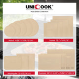 Unicook Pizza Stone for Oven and Grill, 12 inch Square Bread Baking Stone, Heavy Duty Ceramic Pizza Pan, Thermal Shock Resistant Baking Stone for BBQ and Grill, Making Pizza, Bread, Cookie and More Unicook