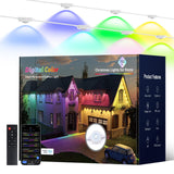 Isablelala Permanent Outdoor Lights, 150ft with 90 RGB LED Lights for Daily and Christmas, Halloween, 49 Scene Modes+DIY for Outdoor Decor, IP66 Waterproof, Compatible with Alexa, Google Assistant Isablelala