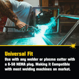 PrimeWeld Welder Extension Cord, SOOW Rated, 50 amp, 250v NEMA 6-50 Heavy Duty Welding Cable, 6 Gauge, (25ft) PRIMEWELD