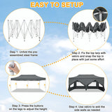 HOTEEL 10x20 Heavy Duty Pop Up Canopy Tent Outdoor Canopy Tents for Parties, Commercial Instant Waterproof Canopy Wedding Event Tent with Roller Bag, UV 50+Portable Shelter, Thick Hexagonal Legs, Grey Hoteel