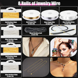 MONVICT Jewelry Making Supplies Kit with Jewelry Making Tools, Findings, Necklace Chain, Jewelry Wires, Adjustable Magnifier, Carry Bag, Meet All The Needs of Jewelry Making, Repair, Beading MONVICT