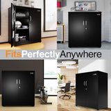 METALTIGER Metal Storage Cabinet, 40" H Small Cabinet, Locking Storage Cabinet with Doors, Shelves & Accessories for Garage, Office, Home (Black) METALTIGER