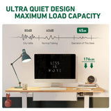 FEZIBO 55 x 24 Inches Standing Desk with Drawer, Adjustable Height Electric Stand up Desk with Storage, Sit Stand Home Office Desk, Ergonomic Computer Desk, White FEZIBO