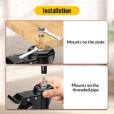 HOLKIE Caster Wheels 4 inch Total Locking Stem Casters, 3/8" -16 x 1 (Stem Diameter 3/8", Stem Length 1") Threaded Stem Casters Swivel Casters Set of 4 Heavy Duty Castors Black HOLKIE