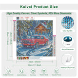 Kulvci Car Diamond Art Painting Kits for Adults, Diamond Art Kits for Beginners, 5D DIY Full Drill Gem Craft for Home Decor Gift 12x12inch Kulvci
