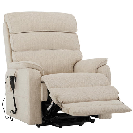 DYNOX 400 LBS Big Tall Man Large-Wide Power Dual Motor Lift Recliners Chairs for Elderly, Lay Flat Lift Chair with Infinite Positions, Heat & Massage, Extended Footrest (9298L,Chenille,Beige) DYNOX