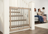 Regalo Heritage and Home Wooden Extra Wide Stairway and Hallway Walk Through Baby Safety Gate with Mounting Kit Regalo