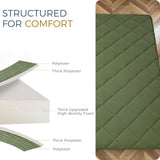 MAXYOYO 6" Extra Thick Futon Mattress Floor Mattress, Queen Size Diamond Pattern Mattress Pad Tatami Pad Japanese Floor Mattress for Adults Floor Bed Roll Up Mattress Guest Mattress, Green MAXYOYO