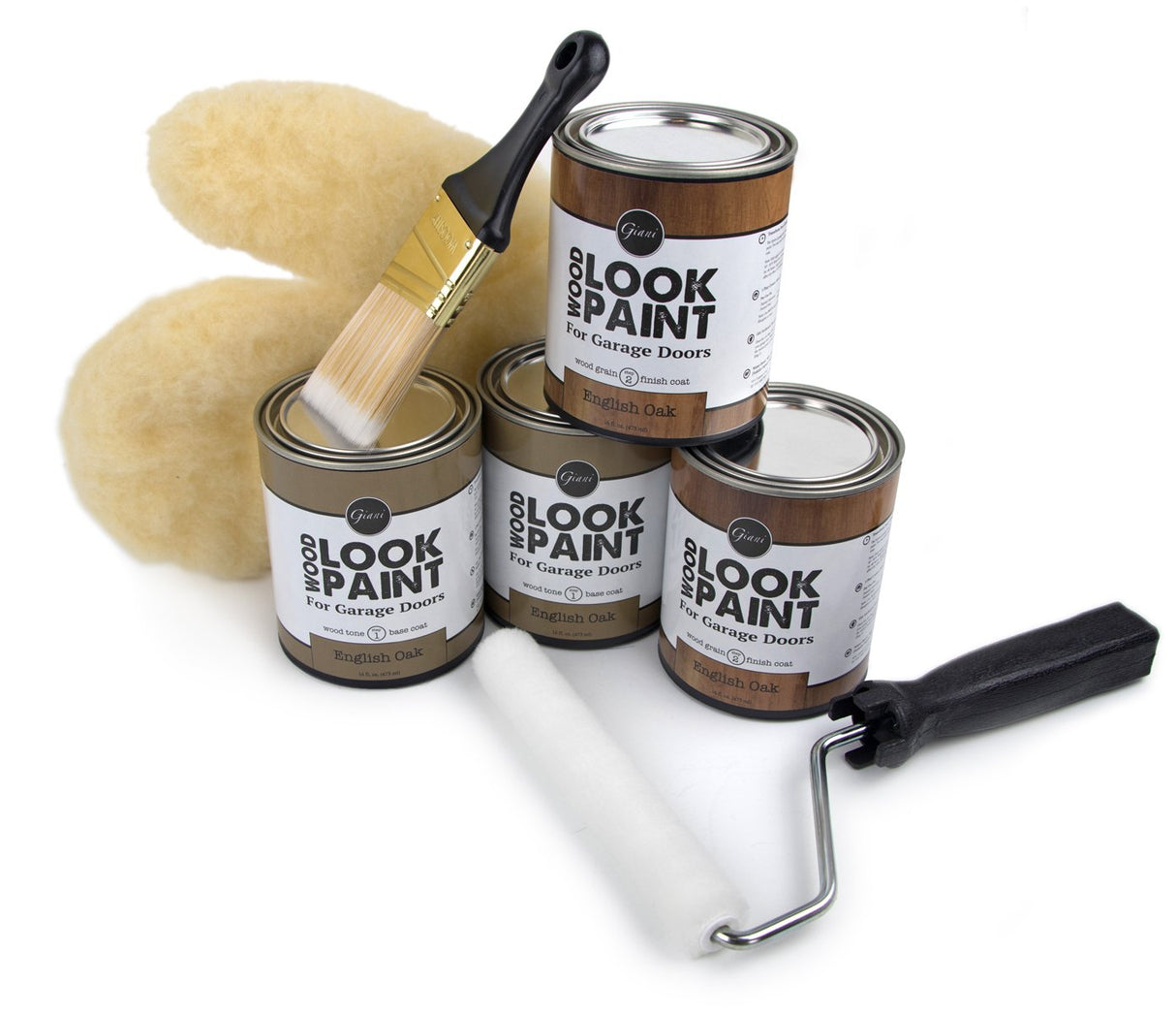 Giani Wood Look Paint Kit for Garage Doors (English Oak) Giani