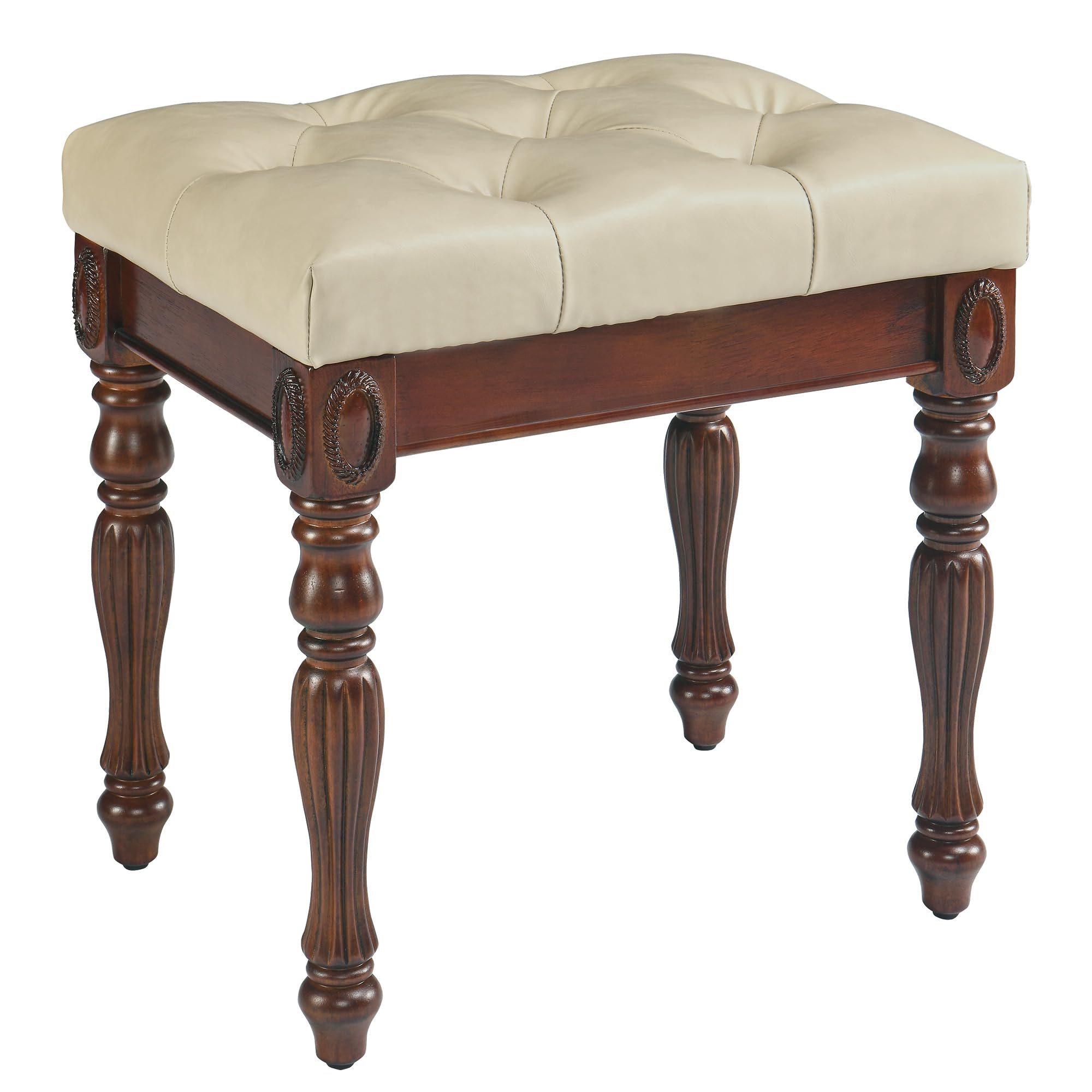 MODERION Vanity Bench Stool with Padded Cushion