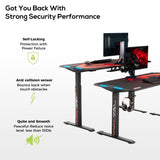 EUREKA ERGONOMIC Gaming Desk 65 inch Electric Standing Desk Height Adjustable, Large Gaming Computer Desk with RGB LED Lights Home Office Desk with Extended Gaming Mouse mat for Gamer, Black EUREKA ERGONOMIC