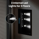 Grimtron Quick Access Wall Safe with Removable Pegboard & Shelfs, Flat Hidden Wall Safes Between The Studs 16" Centers, Black Wall Mount Safe for Valuables Grimtron