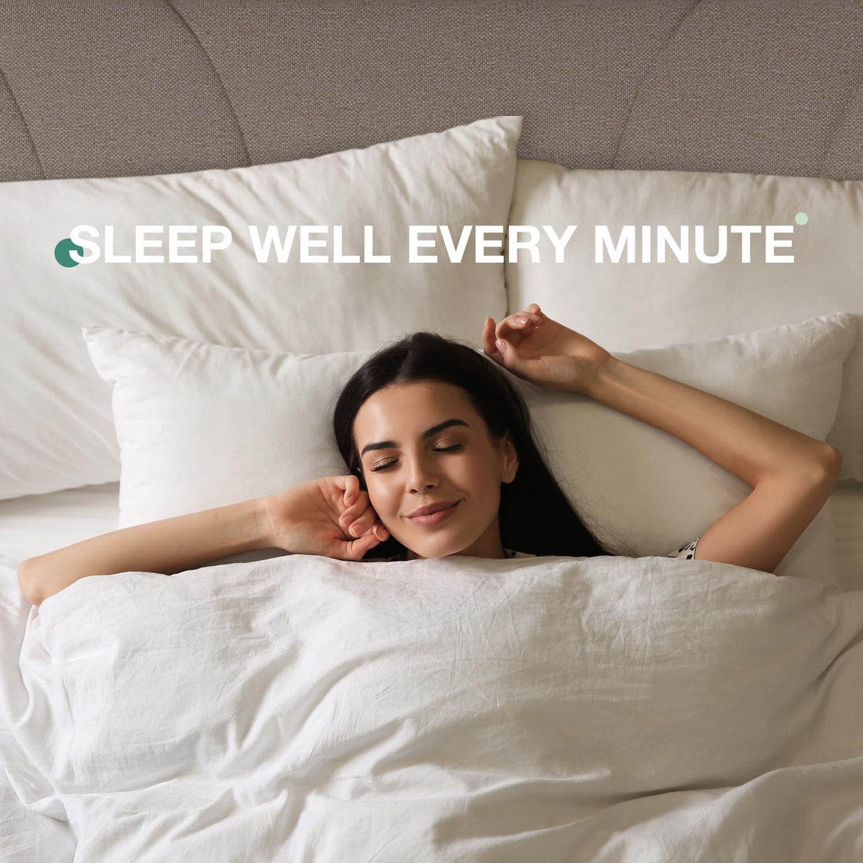 Novilla King Size Bed Frame with Adjustable Headboard Platform King Bed Frame Linen Fabric Upholstered Headboard, No Box Spring Needed, Noise-Free, Wooden Slats Support, Easy Assembly, Beige Novilla