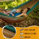 NATUREFUN Ultra-Light Travel Camping Hammock | 300kg Load Capacity,(275 x 140 cm) Breathable,Quick-Drying Parachute Nylon | 2 x Premium Carabiners,2 x Nylon Slings Included | Outdoor Indoor Garden NATUREFUN