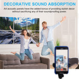 JBER Art Acoustic Panels Decorative, 6 Pack Acoustic Panels Art for Wall Decoration with Self Adhesive, Suitable for Recording Studio, Home Soundproof Wall Panels, 72x48inch (MASAYA CANYON) JBER