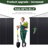 AirWire 12x10 FT Outdoor Storage Shed, Garden Shed with Updated Frame Structure and Lockable Doors, Metal Tool Sheds for Backyard Garden Patio Lawn, White AirWire