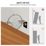 Tribesigns 70.9" Tall Bookshelf with File Drawer, Farmhouse 5-Tier Bookcase with LED Lights, Wooden Open Display Shelf Organizer for Living Room & Bedroom & Home Office (Walnut) Tribesigns