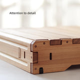 unununu Wooden Platform 3.7" Height.One Step Stool Larger 31.5" for Adults&Senior. Carbonization Porch Step,Stair Assist Indoor&Outdoor,Bedside Foot Stepper,Mobility Stepping.for Handicap,Elderly,Kids unununu