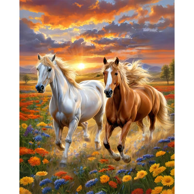 cviokrdu Horse Paint by Numbers for Adults-Horse Paint by Number on Canvas Without Frame, DIY Animal Oil Painting for Gift Home Wall Decor (16x20inch)