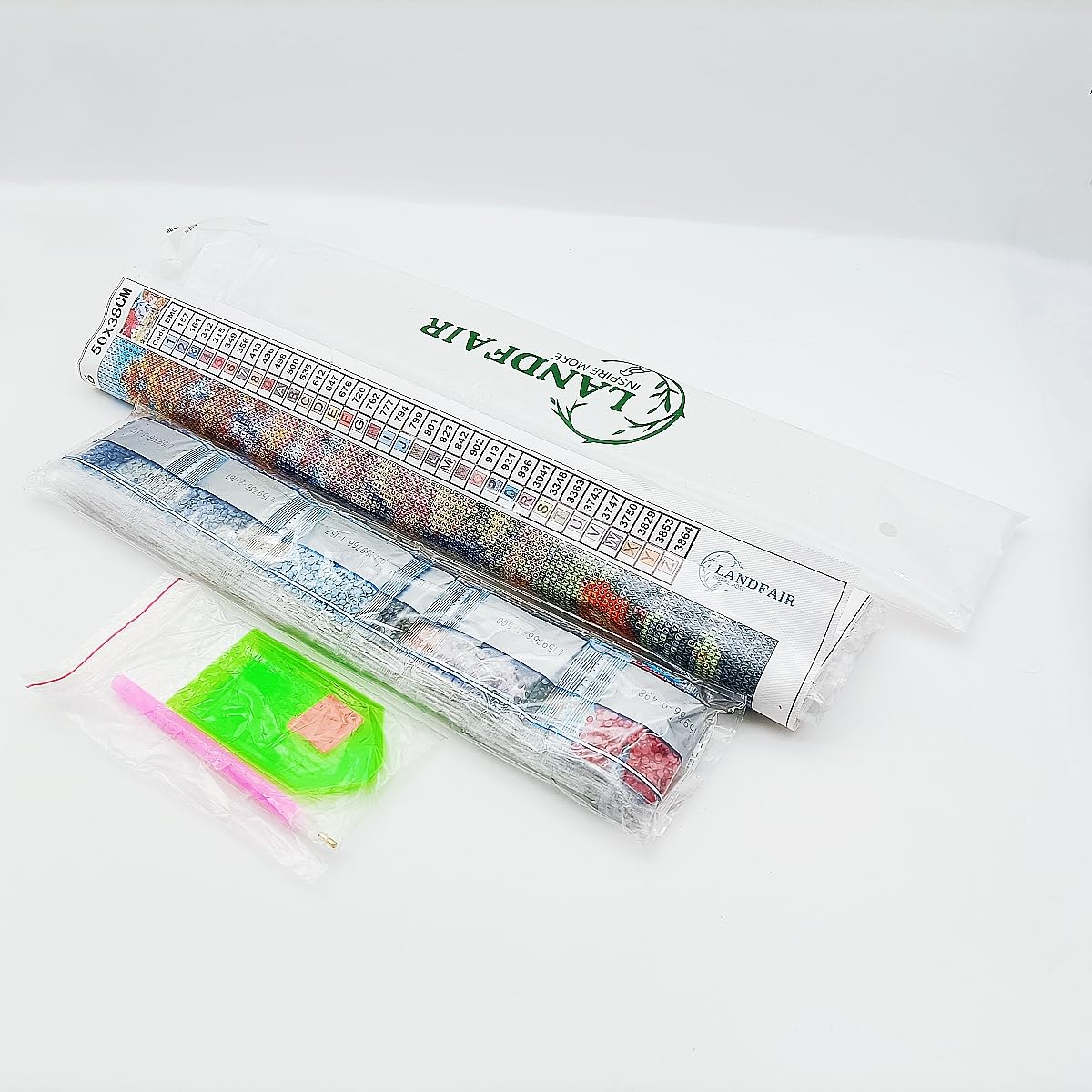 LANDFAIR Diamond Painting Kits - 15x20 inch Round Full Drill Flower Shop de Paris Diamond Art Kits for Adults LANDFAIR