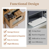 23inch Nightstand with Charging Station,2 AC outlets and 2 USB Ports, Mid Century Modern Nightstand, Bedside Tables for Bedroom, Natural Wood Side Table with Storage Drawer(Wood-1PCS) i-VTIES