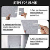 10 Pcs Acoustic Desk Divider 16 x 24 Inch Table Freestanding Privacy Panel Visual Distractions and Noise Reducing Cubicle Sound Proof Dividers Sound Absorbing Furniture Partitions(Anthracite Gray) Fabbay