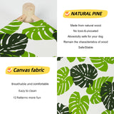 Patas Lague Cat and Dog Hammock Bed Small Dog Bed, Wooden Cat Elevated Cooling Outdoor Bed for All Seasons, Cat Beds for Indoor Cats, Cat Cots Furniture Pet Bed Puppy Bed(Monstera Leaf) Patas Lague